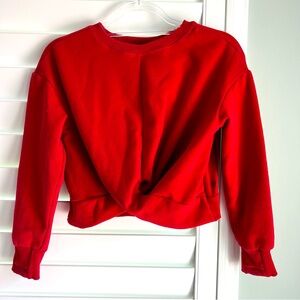 Athleta GIRLS cropped red tank top NEVER WORN size M 8/10 beautiful and soft